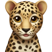 An adorable leopard sticker