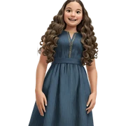 smiling girl in elegant dress sticker