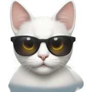 Cat with sunglasses sticker