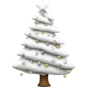 A white Christmas tree sticker