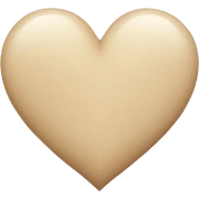 beige heart sticker