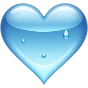 water heart sticker