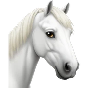 White horse sticker