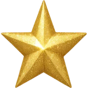 glittery gold star sticker