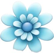 prettiest baby blue flower sticker