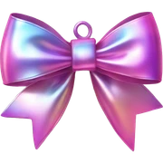 iridescent christmas ornament bow pink sticker