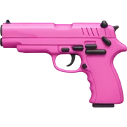 pink gun sticker
