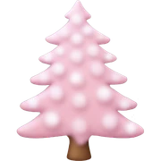 pastel pink christmas tree sticker