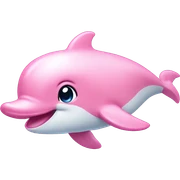 Baby Pink dolphin sticker