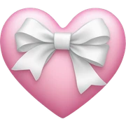 pink heart with white bow sticker
