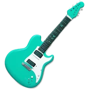 Turquoise guitar  sticker