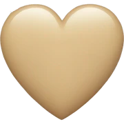 Beige heart sticker