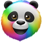 rainbow panda  sticker