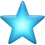 Star with Light blue  sticker