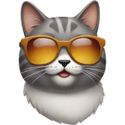 Cat with sunglasses sticker