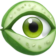 Eye cover with cucumber  sticker