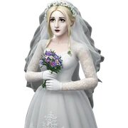 ethereal bride with bouquet sticker
