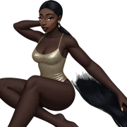 dark beauty with jewelry sticker