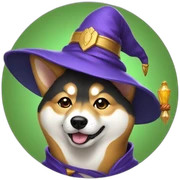 wizard shiba sticker