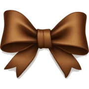 Brown bow sticker