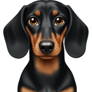 black and tan dachshund  sticker