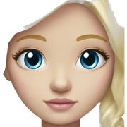 ocean blue doll eyes, blonde hair, feminine, pink, girl, angelic sticker