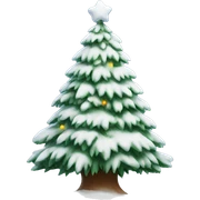 snowy christmas tree  sticker