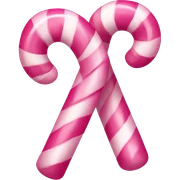 Pink candy cane sticker