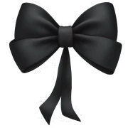 black bow sticker
