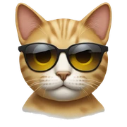 Cat with sunglasses sticker