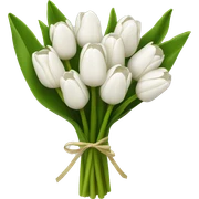 white tulip bouquet  sticker