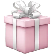 Light pink Christmas gifts under a white Christmas tree  sticker