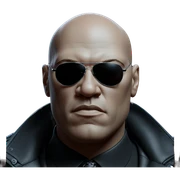 bald guy in sunglasses portrait sticker
