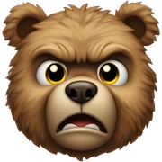 angry teddy bear sticker