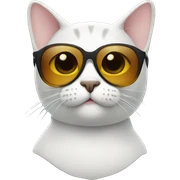 Cat with sunglasses sticker