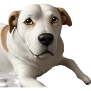 realistic dog portrait display sticker