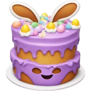 funny Easter cake  sticker