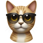 Cat with sunglasses sticker