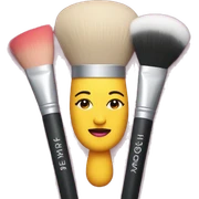 makeup brush & blush sticker
