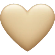Beige heart sticker
