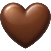 Brown heart  sticker