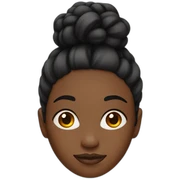 black woman with bun sticker
