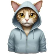 cat wearing a hoodie  sticker