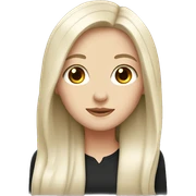 white girl with long black hair sticker