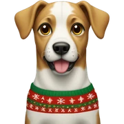 Dog in Christmas sweater  sticker