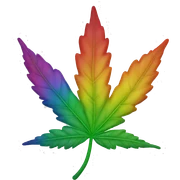 rainbow weed leaf sticker
