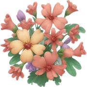 Whimsical flowers  sticker