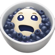 Blueberry cream inside the bowl sticker