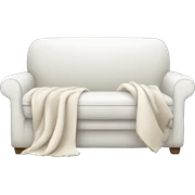 White Sofa with blanket sticker