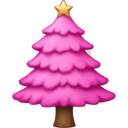 Pink christmas tree sticker